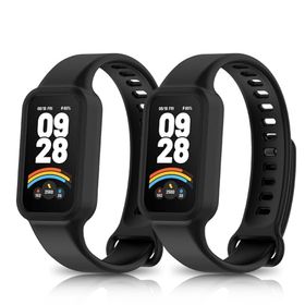 2枚入り バンド Xiaomi Smart Band 9 Active/Xiaomi Redmi Smart Band 3 シリコン ストラップ ループ 替えベルト 時計ベルト スポーツバ