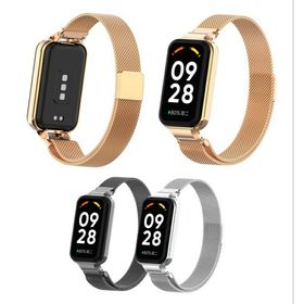 送料無料 Xiaomi Smart Band 9 Active / Redmi Smart Band 3 バンド 対応 マグネット ステンレスメッシュ 交換用 スマートウォッチ 交換