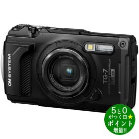 オーエムシステム カメラ 防水 防塵 耐衝撃 コンパクトデジタルカメラ Tough TG-7 ブラック OM SYSTEM【転送不可】