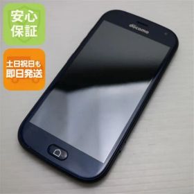 新品同様 F-42A らくらくスマートフォン ネイビー 即日発送 スマホ 白ロム 富士通 土日祝発送OK 00000