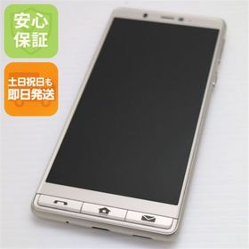 シャープ(SHARP)の新品同様 シンプルスマホ5 シャンパンゴールド M222(スマートフォン本体)