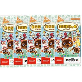 【5パックセット】 Nintendo どうぶつの森amiiboカード 第５弾 1パック3枚入り