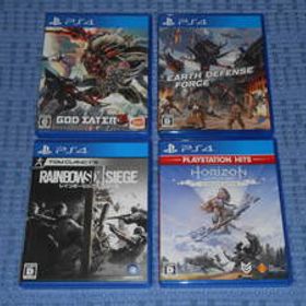 PS4ソフト４本セット Horizon Zero Dawn Complete Edition EARTH DEFENSE FORCE：IRON RAIN ゴッドイーター３ レインボーシックス シージ