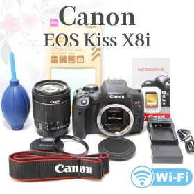 超美品✨キヤノン EOS Kiss X8i✨高性能 標準レンズ Wi-Fi接続