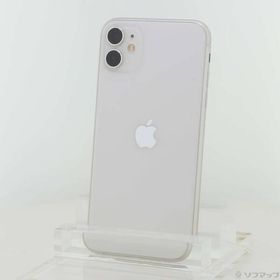 〔中古〕Apple(アップル) iPhone11 64GB ホワイト MWLU2J／A SIMフリー〔349-ud〕