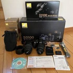 Nikon デジタル一眼レフカメラ D3100 ダブルズームキット レンズ 18-55 55-300 2点付き 動作確認済み 元箱、説明書、付属品付き