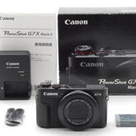 【美品 保障付 動作確認済】Canon PowerShot キヤノン パワーショット G7X Mark II Black デジタルカメラ 元箱付 20.1メガピクセル #V1500