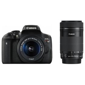 【中古】Canon デジタル一眼レフカメラ EOS Kiss X8i ダブルズームキット EF-S18-55mm/EF-S55-250mm 付属 EO