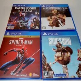 PS4 ソフト 4本セット スパイダーマン セインツロウ ウォッチドッグス レギオン レフトアライヴ