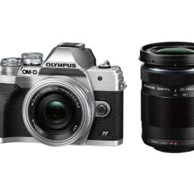 【中古】OLYMPUS ミラーレス一眼カメラ OM-D E-M10 MarkIV EZダブルズームキット シルバー当店保証30日間 人気モデル 高画質 売れ筋