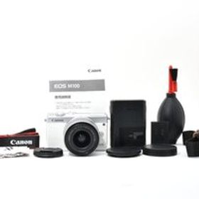 美品 Canon キャノン EOS M100 ミラーレス一眼 15-45mm キット ホワイト