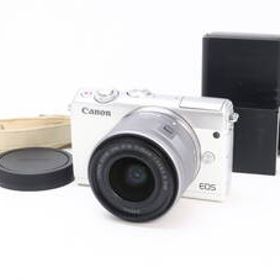 A- (美品) Canon キヤノン EOS M100 EF-M 15-45mm F3.5-6.3 IS STM レンズキット ホワイト 初期不良返品対応 33-33