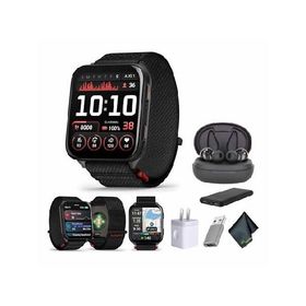 Garmin Venu X1, Thin and Lightweight GPS Smartwatch, 2 inch AMOLED Display, Advanced Health and Fitness Features, Black with Slate Titanium Caseback B