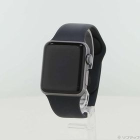 〔中古〕Apple(アップル) Apple Watch Series 3 GPS 38mm スペースグレイアルミニウムケース ブラックスポーツバンド〔196-ud〕