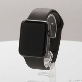 〔中古〕Apple(アップル) Apple Watch Series 3 GPS 42mm スペースグレイアルミニウムケース グレイスポーツバンド〔377-ud〕