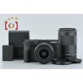 【中古】Canon キヤノン EOS M3 ブラック ダブルズームキット