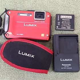 コンデジ Panasonic LUMIX DMC-FT3 レッド コンパクトデジタルカメラ 【E4440-001】■171