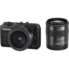 キヤノン ミラーレス CANON EOS M ダブルレンズキット ブラック 中古 新品SDカード付き 届いてすぐに使える