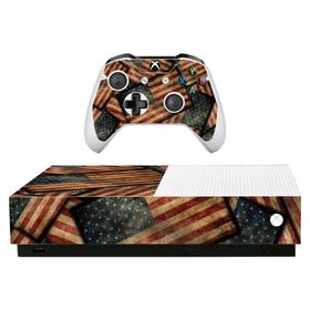 MightySkins Skin for Microsoft Xbox One S オールデジタル版 - ビンテージアメリカン | 保護性、耐久性、ユニークなビニールデカールラップカバー | 簡単に貼
