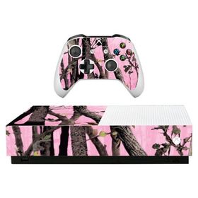 MightySkins Skin for Microsoft Xbox One S All-Digital Edition - Pink Tree Camo | Protective, Durable, and Unique Vinyl Decal wrap Cover | Easy to Appl