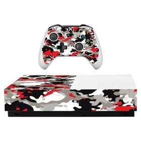 MightySkins Skin for Microsoft Xbox One S All-Digital Edition - Red Camo | Protective, Durable, and Unique Vinyl Decal wrap Cover | Easy to Apply, Rem