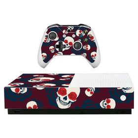 MightySkins Skin for Microsoft Xbox One S All-Digital Edition - Skulls N Roses | Protective, Durable, and Unique Vinyl Decal wrap Cover | Easy to Appl
