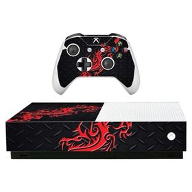 MightySkins Skin for Microsoft Xbox One S All-Digital Edition - Red Dragon | Protective, Durable, and Unique Vinyl Decal wrap Cover | Easy to Apply, R