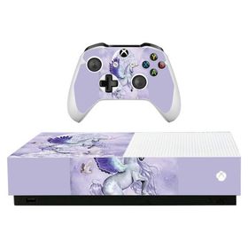 MightySkins Skin for Microsoft Xbox One S All-Digital Edition - Unicorn Utopia | Protective, Durable, and Unique Vinyl Decal wrap cover | Easy To Appl