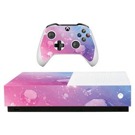 MightySkins Skin for Microsoft Xbox One S All-Digital Edition - Pink Diamond | Protective, Durable, and Unique Vinyl Decal wrap Cover | Easy to Apply,