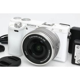 【全額返金保証】並品｜ソニー α6000 ILCE-6000L パワーズームレンズキット [ホワイト]（センサー清掃済み） CA01-R4594-3Y2A