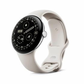 Google Pixel Watch 4 Wi-Fiモデル 45mm GA09308-US [Polished Silver アルミケース/Porcelain アクティブ バンド][ラッピング可] R-LOGI