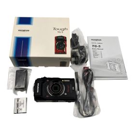 ■OLYMPUS Tough TG-5 コンパクトデジタルカメラ 防水 防塵 耐衝撃 バッテリー USBケーブル ストラップ 元箱 取扱説明書2407111