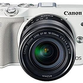 【中古】 Canon キャノン ミラーレス一眼カメラ EOS M3 レンズキット (ホワイト) EF-M18-55mm F3.5-5.6 IS STM 付属 EOSM3WH-1855ISSTMLK