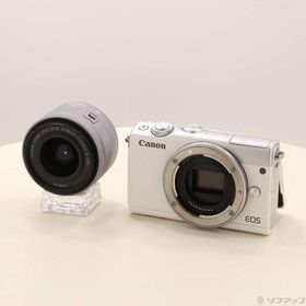 〔中古〕Canon(キヤノン) 期間特価対象品 EOS M100 EF-M15-45 IS STM レンズキット (ホワイト)〔198-ud〕