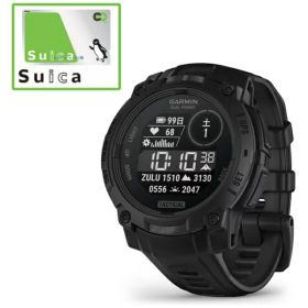 【エントリーで最大2万ポイント当たる｜6/25まで】 GARMIN｜ガーミン Instinct 3 Dual Power （インスティンクト スリー デュアル パワー）45mm Tactical GPSスマートウォッチ GARMIN（ガーミン） Black 010-02934-80【Suica対応】