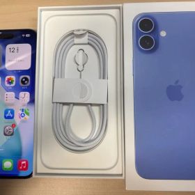【美品】Apple iPhone 16 plus128GB ブルー 高級おまけ有