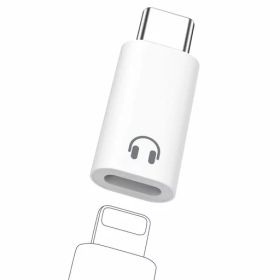 MoKoライトニングからType-C変換用イヤホンアダプターEarpods用通話/音楽/再生のオーディオ機能のみ対応ライトニングtoUSBTypeCイヤホンコネクタアルミシェル軽量小型