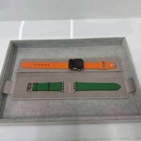 1円～ほぼ新品本体ジャンク Apple Watch Hermes Series 8 45mm MNNT3J/A エルメス シンプルトゥール レザーストラップ ヴェール・バンブー