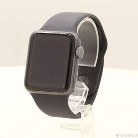 〔中古〕Apple(アップル) Apple Watch Series 3 GPS 38mm スペースグレイアルミニウムケース ブラックスポーツバンド〔198-ud〕
