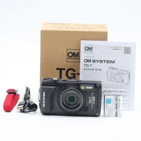 OM SYSTEM Tough TG-7 ブラック｜防水・耐衝撃 タフコンパクトデジタルカメラ｜水中／アウトドア撮影対応 高画質モデル【中古】