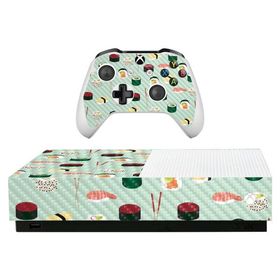 MightySkins Carbon Fiber Skin for Microsoft Xbox One S All-Digital Edition - Sushi | Protective, Durable Textured Carbon Fiber Finish | Easy to Apply,