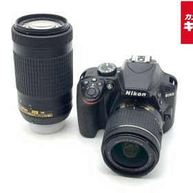 【中古】 【並品】 ニコン D3400 ダブルズームキット ブラック 【デジタル一眼レフ】 【6ヶ月保証】