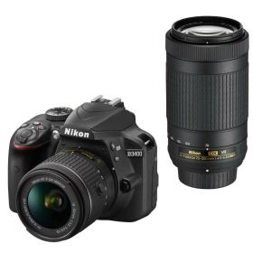 【中古】 Nikon デジタル一眼レフカメラ D3400 ダブルズームキット ブラック D3400WZBK 当店保証30日間 人気 ミラーレス 一眼レフ 交換レンズ カメラ