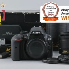 【中古】Nikon ニコン D3400 ブラック ダブルズームキット シャッター回数僅少 元箱付き