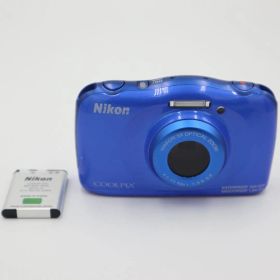 【レトロ撮影】 NIKON COOLPIX S33 コンデジ ブルー 動作確認済