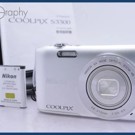 【動作保証】 ニコン Nikon COOLPIX S3300 6x 元箱、バッテリー、取扱説明書付属 同梱無料 #mj8492
