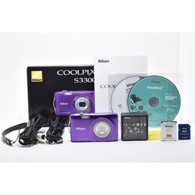 ニコン(Nikon)の【美品・返品保証】 ニコン Nikon COOLPIX S3300 パープル(コンパクトデジタルカメラ)