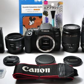 【中古】【1ヶ月保証】 Canon キヤノン EOS 9000D 超望遠 トリプルレンズセット SDカード(16GB)付き