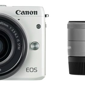 【中古】【非常に良い】Canon ミラーレス一眼カメラ EOS M3 ダブルレンズキット(ホワイト) EF-M15-45mm F3.5-6.3 IS STM EF-M22mm F2 STM 付属 EOSM3WH-WLK2