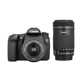 Canon デジタル一眼レフカメラ EOS 70D ダブルズームキット EF-S18-55 IS STM/EF-S55-250 IS STM ブラック EOS70D-WKIT